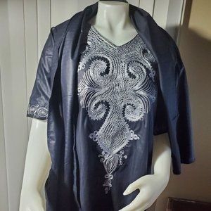 Deep blue African kaftan